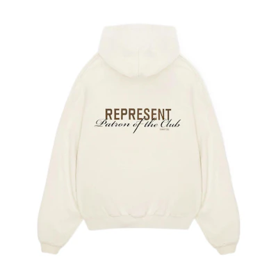 Represent Summer Capsule SS22 Club Logo Hoodie Cream White Fall Edition M04259-94