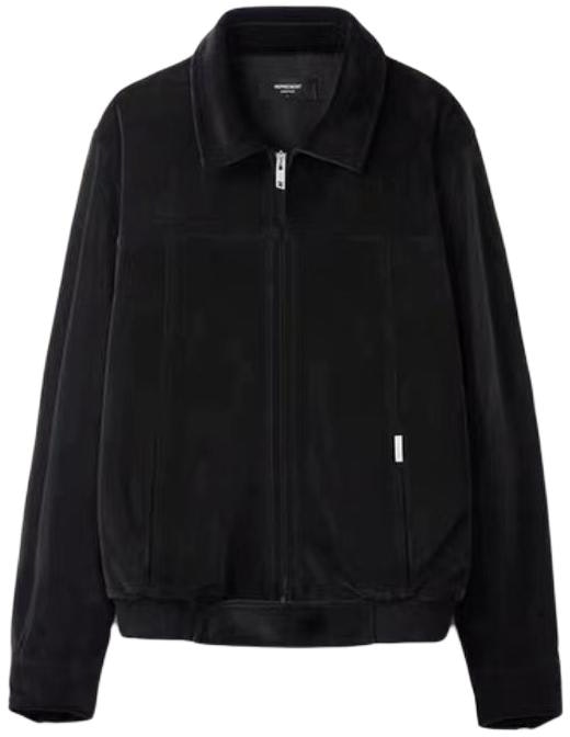 represent-unisex-velvet-zip-collar-long-sleeve-jacket-black-m01056-01