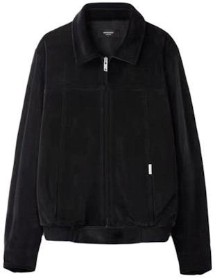 REPRESENT Unisex Velvet Zip Collar Long Sleeve Jacket Black M01056-01 Order REPRESENT Unisex Velvet Zip Collar Long Sleeve Jacket Black M01056-01