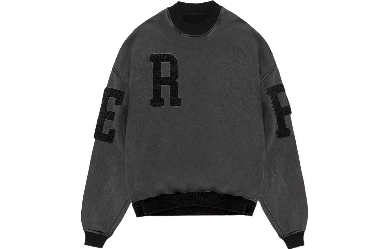 Represent Washed Crewneck Sweatshirt Grey Flocked Lettering Design M04130-20