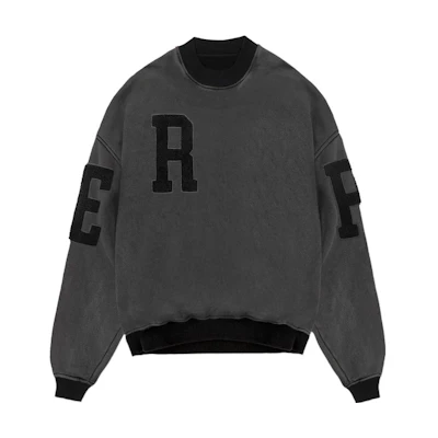 Represent Washed Crewneck Sweatshirt Grey Flocked Lettering Design M04130-20