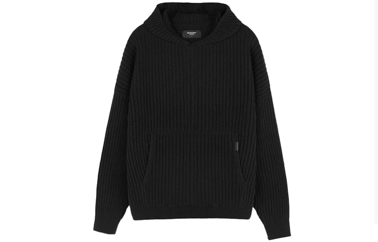 REPRESENT Wool Blend Hoodie Pullover Sweater Black M02038-01