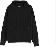 REPRESENT Wool Blend Hoodie Pullover Sweater Black M02038-01 REPRESENT Wool Blend Hoodie Pullover Sweater Black M02038-01