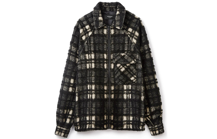 REPRESENT Work Shirt Black Checkered Pocket Loose-Fit Jacket M06021-34