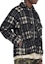 Shop REPRESENT Work Shirt Black Checkered Pocket Loose-Fit Jacket M06021-34