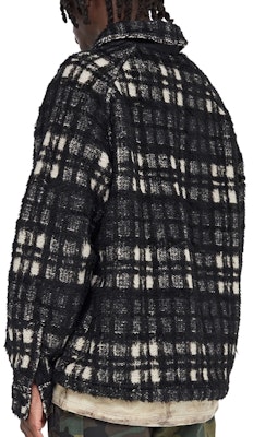 REPRESENT Work Shirt Black Checkered Pocket Loose-Fit Jacket M06021-34 Details for REPRESENT Work Shirt Black Checkered Pocket Loose-Fit Jacket M06021-34