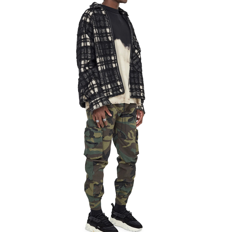 Sizing REPRESENT Work Shirt Black Checkered Pocket Loose-Fit Jacket M06021-34