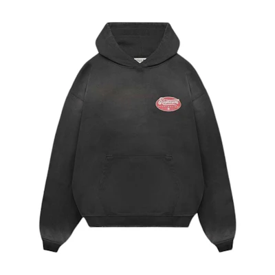 Represent DUKE DEXTER Faded Wash Letter Print Hoodie Black - Casual FW24 MLM4386-171
