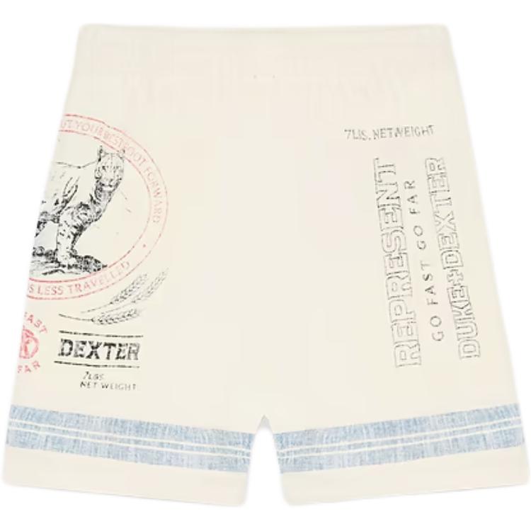 Order REPRESENT x DUKE DEXTER FW24  Lightweight Elastic Pocket Shorts Beige. MLM723-299