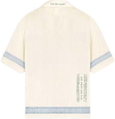 REPRESENT x DUKE DEXTER FW24 Vintage Faded Letter Animal Print Shirt Beige Men MLM249-299 Lookbook REPRESENT x DUKE DEXTER FW24 Vintage Faded Letter Animal Print Shirt Beige Men MLM249-299
