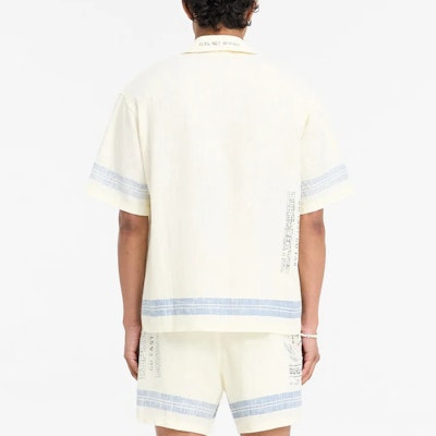 REPRESENT x DUKE DEXTER FW24 Vintage Faded Letter Animal Print Shirt Beige Men MLM249-299 Cheap REPRESENT x DUKE DEXTER FW24 Vintage Faded Letter Animal Print Shirt Beige Men MLM249-299