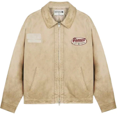 Represent x DUKE DEXTER Retro Logo Zip Jacket Sand Men’s FW24 Collaboration MLM176-087 Buy Represent x DUKE DEXTER Retro Logo Zip Jacket Sand Men’s FW24 Collaboration MLM176-087
