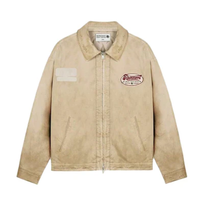 Represent DUKE DEXTER Retro Logo Zip Jacket Sand Men’s FW24 Collaboration MLM176-087