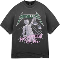 REPRESENT x METALLICA Graphic Print Crewneck T-Shirt Black Short Sleeve. MLM4352-230 REPRESENT x METALLICA Graphic Print Crewneck T-Shirt Black Short Sleeve. MLM4352-230
