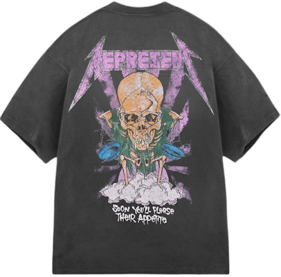 REPRESENT x METALLICA Kemeja-T Grafik Hitam Lengan Pendek. MLM4352-230 Lookbook REPRESENT x METALLICA Kemeja-T Grafik Hitam Lengan Pendek. MLM4352-230