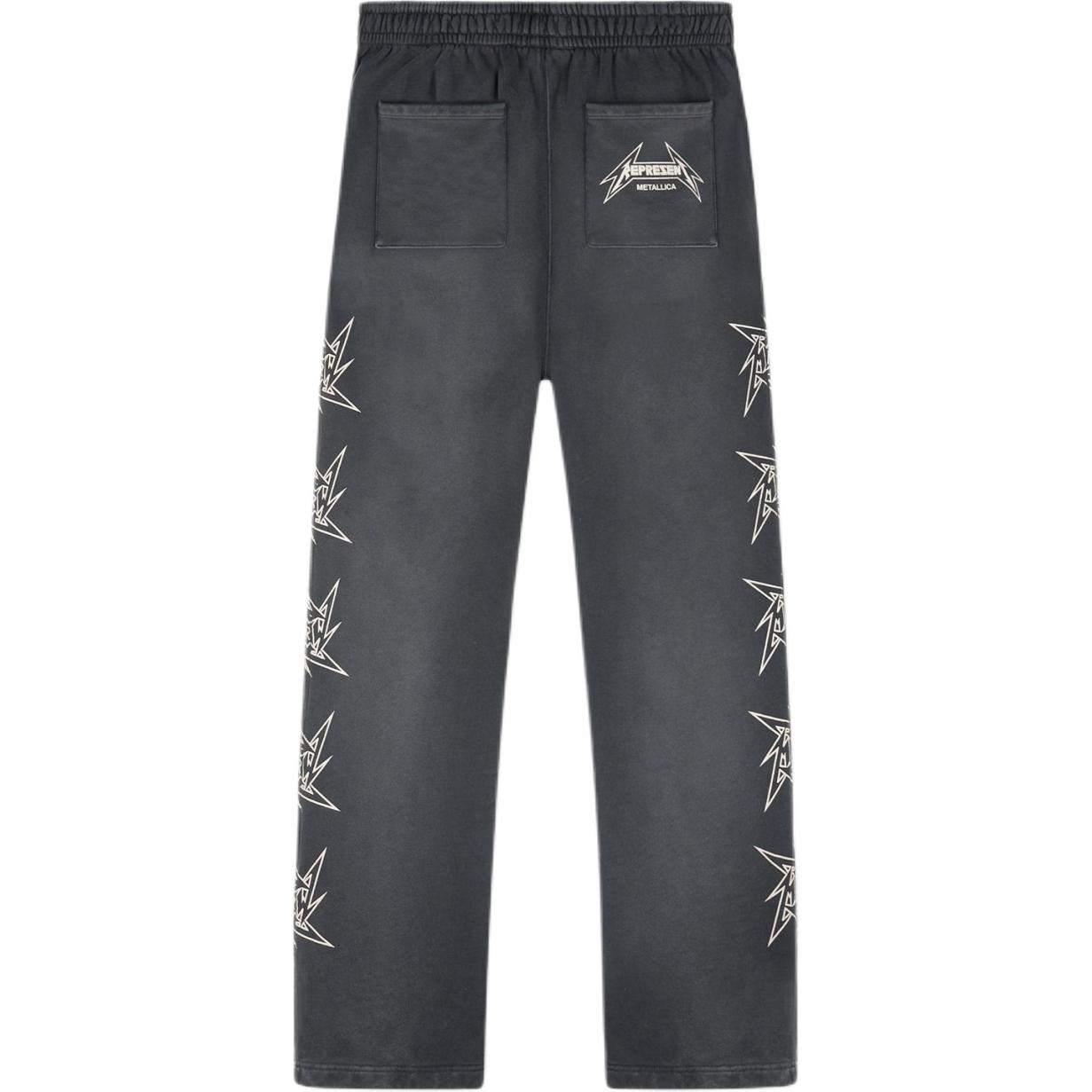 Lookbook REPRESENT x METALLICA SS24 Seluar Santai Pinggang Getah Hitam Lelaki. MLM4376-230