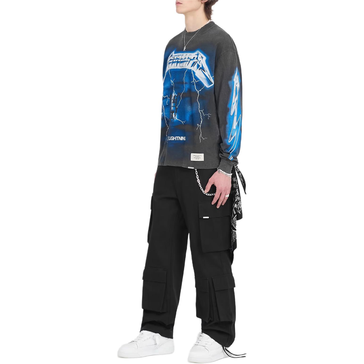 Details for REPRESENT x METALLICA SS24 Kemeja Lengan Panjang Grafik Vintage Kelabu MLM4384-020