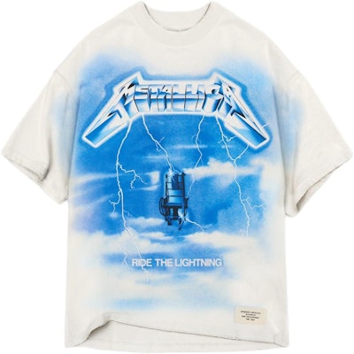 REPRESENT x Metallica SS24 Baju T-Shirt Putih Cetakan Petir Crewneck MLM4382-072 Buy REPRESENT x Metallica SS24 Baju T-Shirt Putih Cetakan Petir Crewneck MLM4382-072