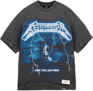 REPRESENT x METALLICA 闪电图案灰色圆领短袖男士T恤 SS24款 MLM4356-020 Order REPRESENT x METALLICA 闪电图案灰色圆领短袖男士T恤 SS24款 MLM4356-020