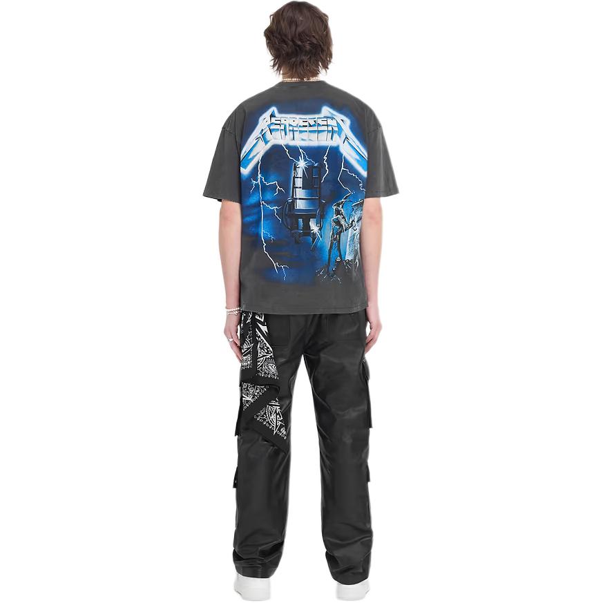 Purchase REPRESENT x METALLICA SS24 Lightning Print Grey Crewneck T-Shirt Men. MLM4356-020