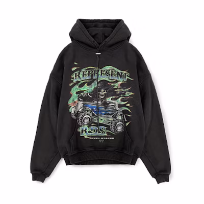 Represent RDB SS21 Black Logo Hoodie Unisex Pullover M04103-03