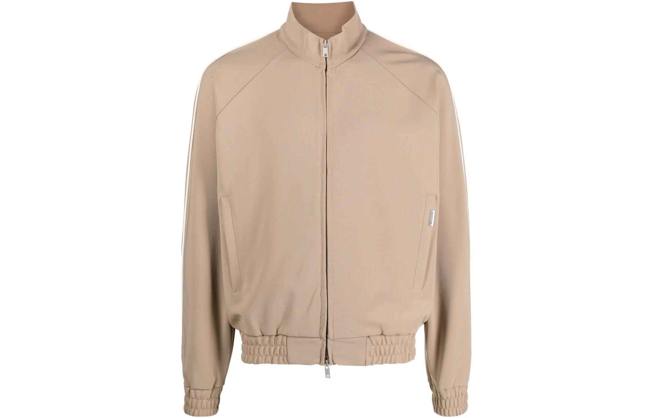 Represent Zip Raglan Stand Collar Sweatshirt Beige M01197-BEIGE