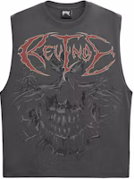 Revenge FW24 Skull Flame Graphic Vintage Tank Top Unisex Black FLAME-CUT-OFF-VINTAGE-BLACK Revenge FW24 Skull Flame Graphic Vintage Tank Top Unisex Black FLAME-CUT-OFF-VINTAGE-BLACK