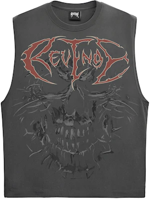 Revenge FW24 Skull Flame Graphic Vintage Tank Top Unisex Black FLAME-CUT-OFF-VINTAGE-BLACK Buy Revenge FW24 Skull Flame Graphic Vintage Tank Top Unisex Black FLAME-CUT-OFF-VINTAGE-BLACK