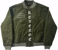 Revenge Green Varsity Jacket Unisex Casual Colorblock Back to School Edition REVE-JK012-GREEN Revenge Green Varsity Jacket Unisex Casual Colorblock Back to School Edition REVE-JK012-GREEN