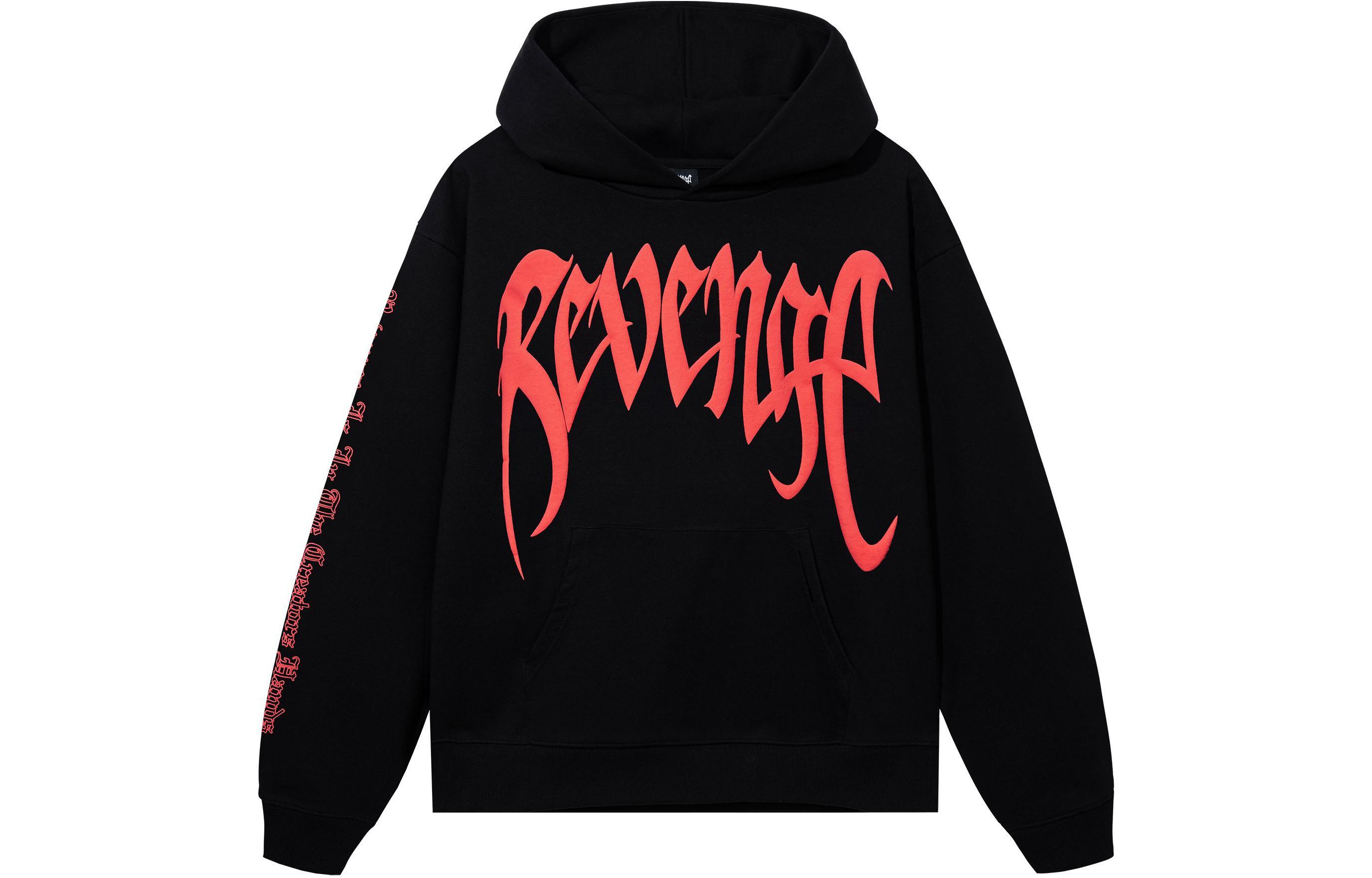 Revenge Handprint Graphic Hoodie Unisex Black XKILL-HD-BRED