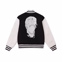 Revenge Heavyweight Varsity Jacket Unisex Black with Chenille Embroidery RVG-JK000011 Revenge Heavyweight Varsity Jacket Unisex Black with Chenille Embroidery RVG-JK000011