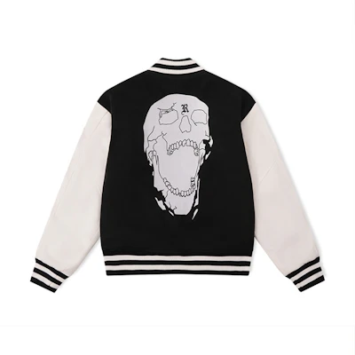 Revenge Heavyweight Varsity Jacket Unisex Black with Chenille Embroidery RVG-JK000011 Buy Revenge Heavyweight Varsity Jacket Unisex Black with Chenille Embroidery RVG-JK000011
