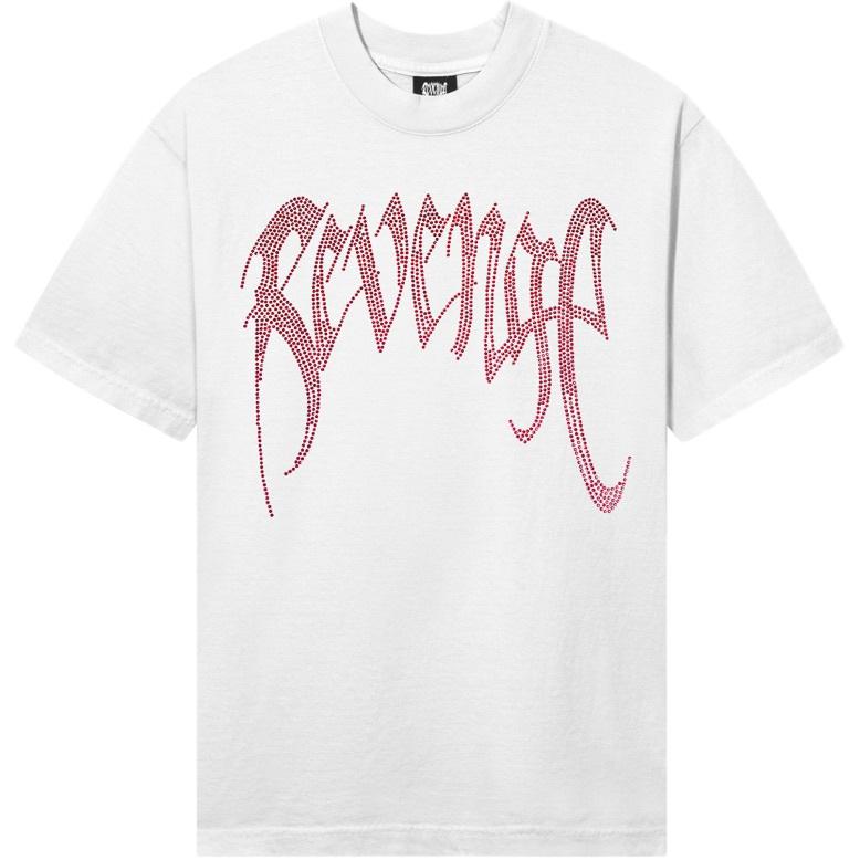 Revenge SS24 XXXTENTACION Love Logo T-Shirt White Unisex Short Sleeve Tee. RVG-TE000020