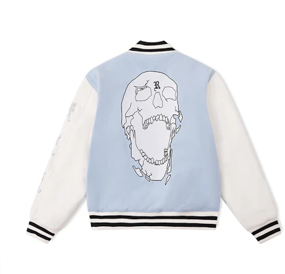 Revenge Unisex Light Blue Varsity Baseball Jacket RVG-JK000012 Buy Revenge Unisex Light Blue Varsity Baseball Jacket RVG-JK000012