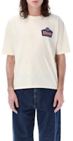 RHUDE Beige Graphic Print Crewneck Cotton Short Sleeve T-Shirt RHPS24TT05012611C0611 RHUDE Beige Graphic Print Crewneck Cotton Short Sleeve T-Shirt RHPS24TT05012611C0611
