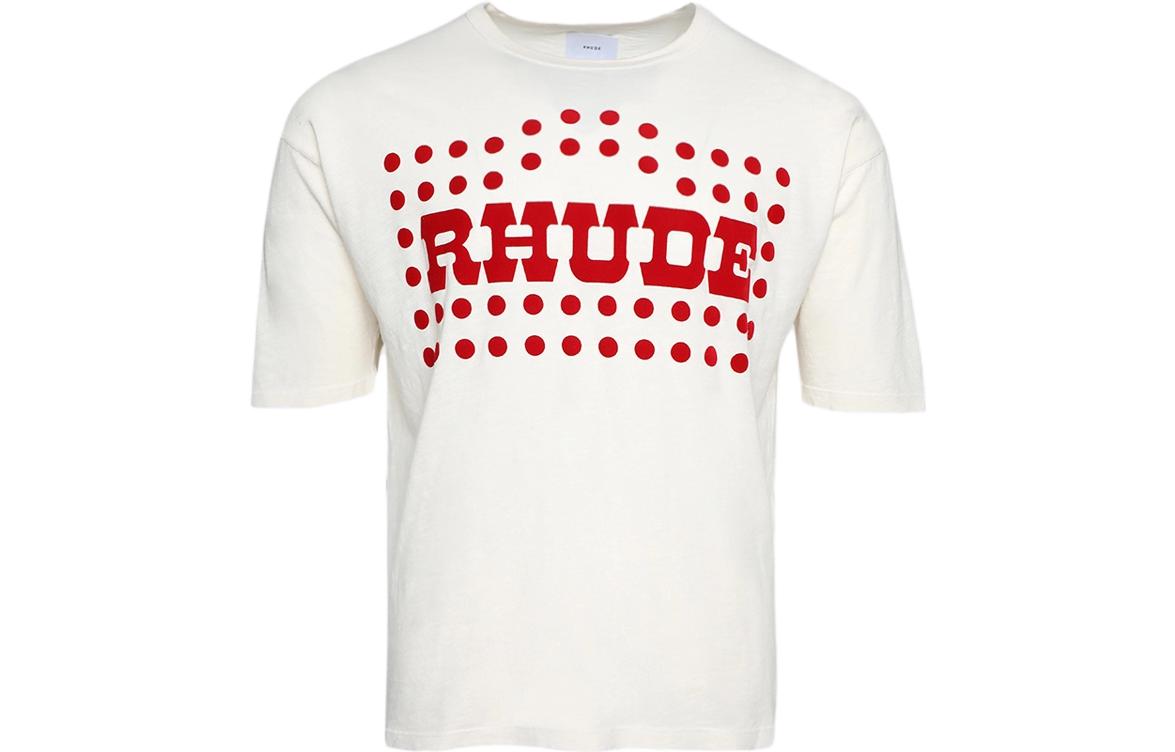 Order RHUDE 白色波点Logo印花圆领T恤. RHFW23TT070126-11