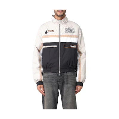 Rhude Beige Letter Logo Zip-Up Embroidered Loose-Fit Jacket RHPF23JA-11160681-1681