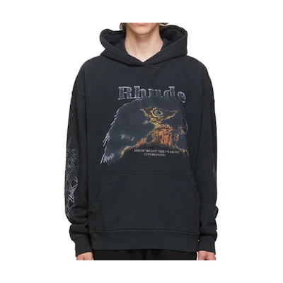 Rhude Black Eagle Graphic Hoodie Black 202923M202021