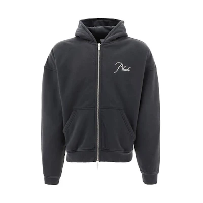 Rhude Black Solid Zip-Up Hoodie Jacket RHSS23HO268261200610