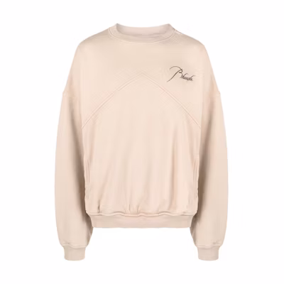 Rhude Crewneck Long Sleeve Casual Sweatshirt Beige RHPS23SW04826610