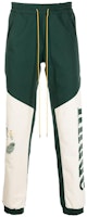 RHUDE Flight SS22 White Elastic Drawstring Jogger Pants for Men. RHSS22PA06012615GREEN/CREME RHUDE Flight SS22 White Elastic Drawstring Jogger Pants for Men. RHSS22PA06012615GREEN/CREME