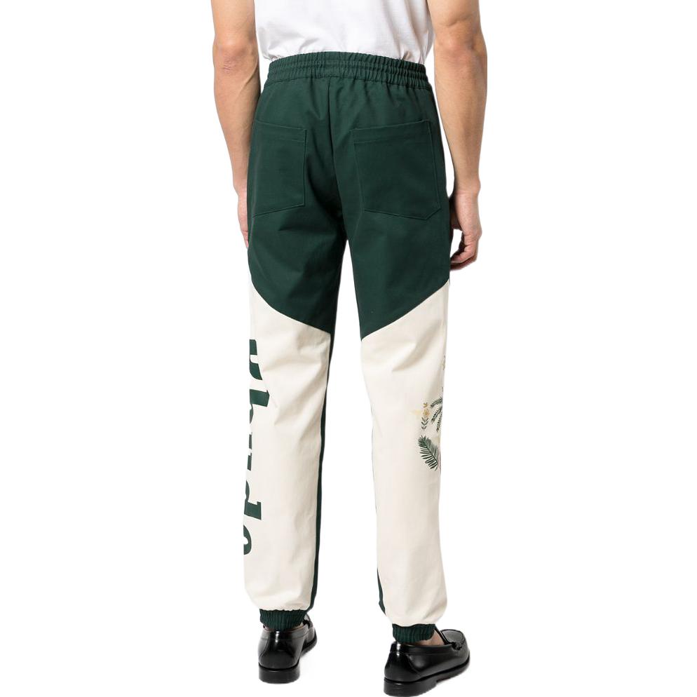 Shop Pantalones Jogger Blancos RHUDE Flight SS22 con Elástico para Hombre. RHSS22PA06012615GREEN/CREME