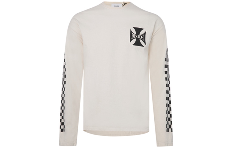 Rhude FW20 White Cotton Crewneck Pullover Sweatshirt RHU08PF20018