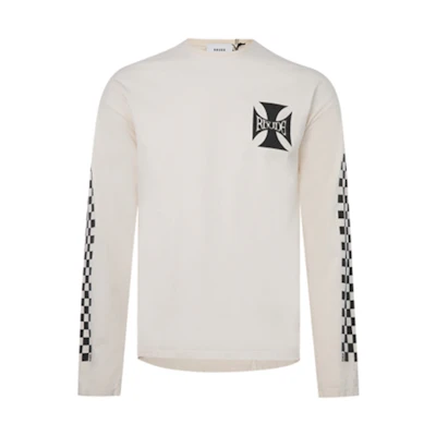 Rhude FW20 White Cotton Crewneck Pullover Sweatshirt RHU08PF20018
