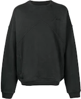 Rhude FW22 Black Crewneck Sweatshirt with Logo Embroidery for Men RHFW22SW050126100610 Rhude FW22 Black Crewneck Sweatshirt with Logo Embroidery for Men RHFW22SW050126100610