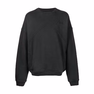 Rhude FW22 Black Crewneck Sweatshirt with Logo Embroidery for Men RHFW22SW050126100610