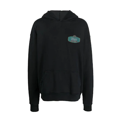 Rhude FW22 Black Hoodie with Logo Print RHPF22HO05012610