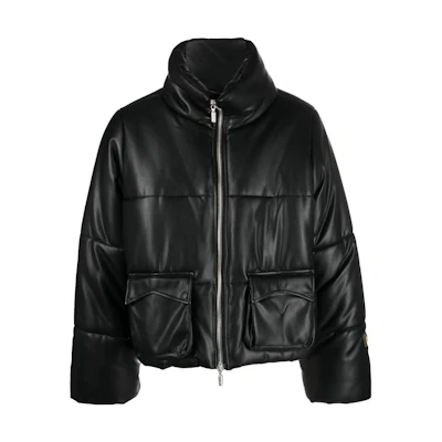 Rhude FW22 Black Solid Color Zip-Up Stand Collar Jacket for Men RHPF22JA01361372