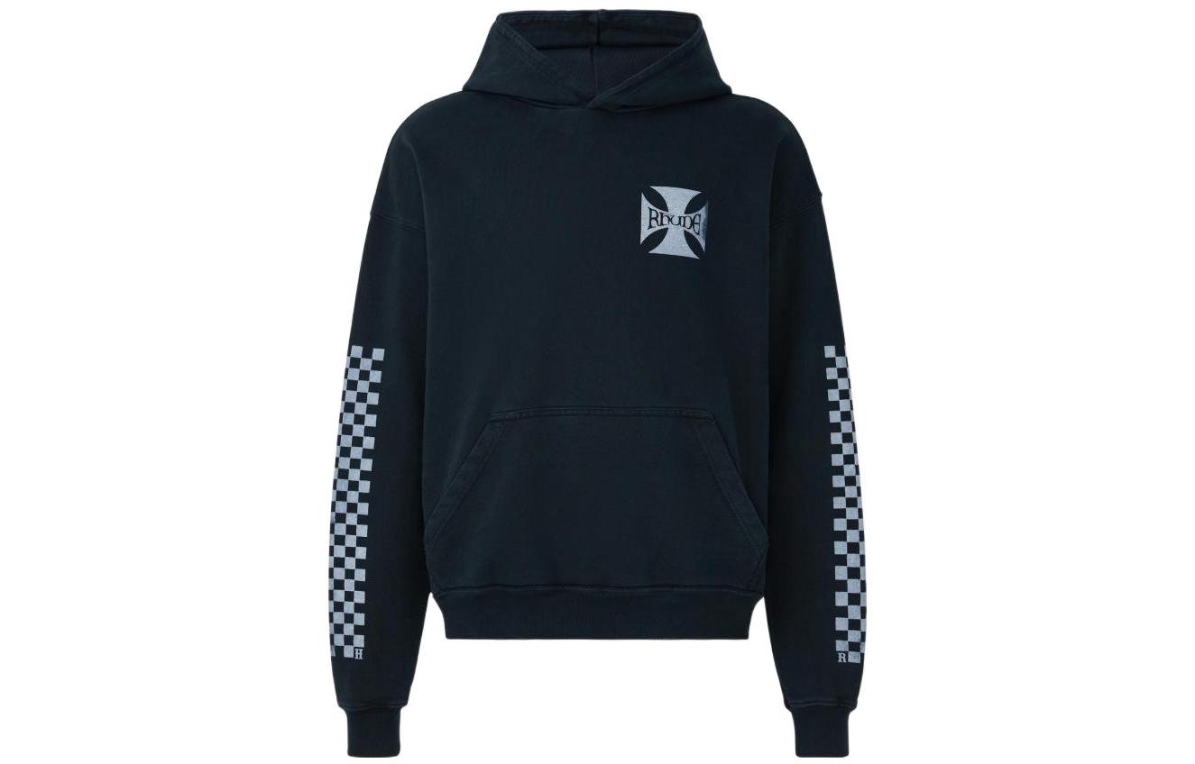 Rhude FW22 Graphic Print Hoodie Black JVM1618302264940