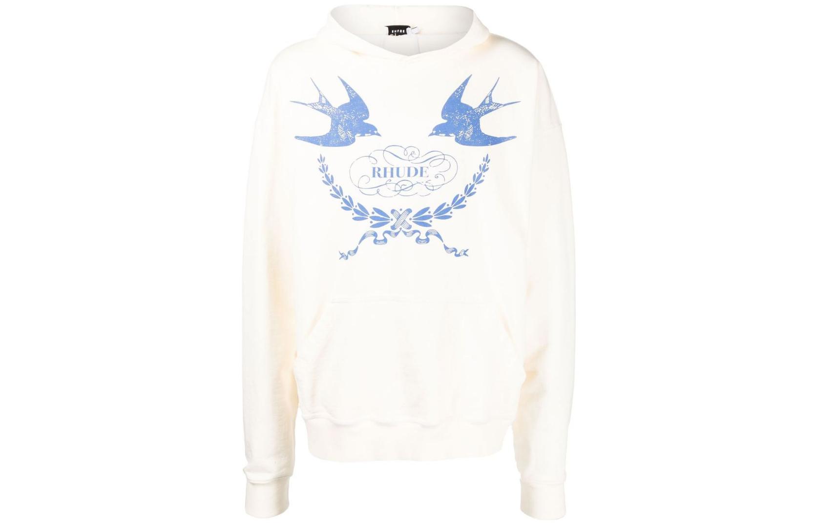 Rhude FW22 Logo Graphic Print Hoodie Jacket Men’s Off-White RHFW22HO08012611-VTG